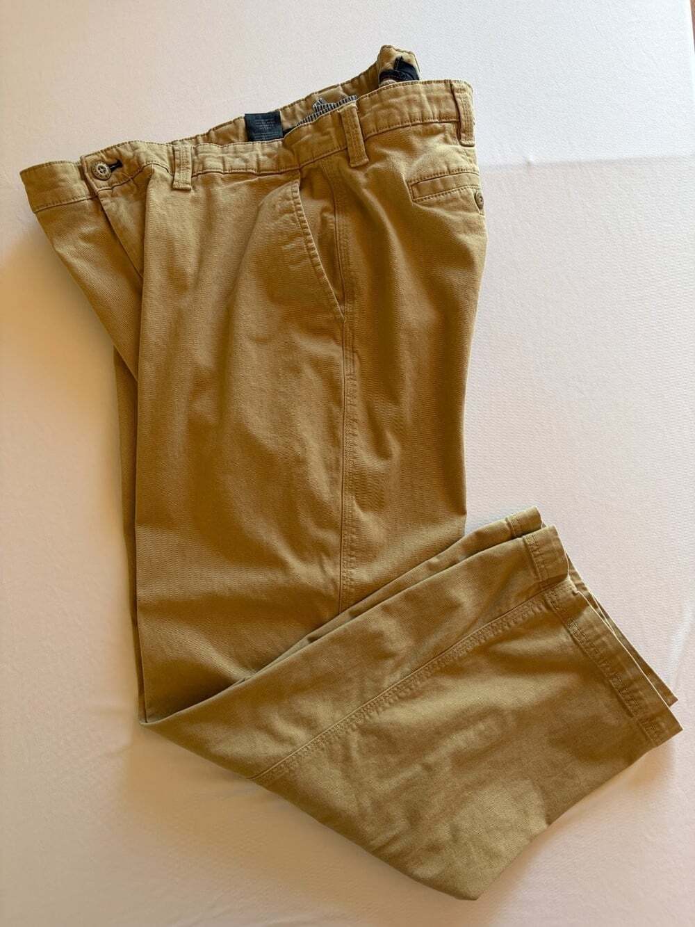 Weatherproof Mens Khaki Stretch Cargo Work Pants 40x30 Tan Outdoors SCWP755